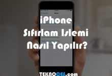 iphone sıfırlama