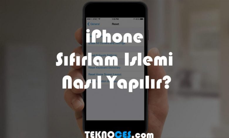 iphone sıfırlama