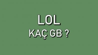 lol kaç gb