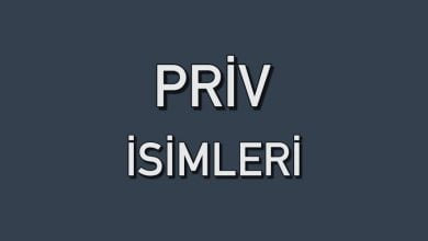 priv isimleri